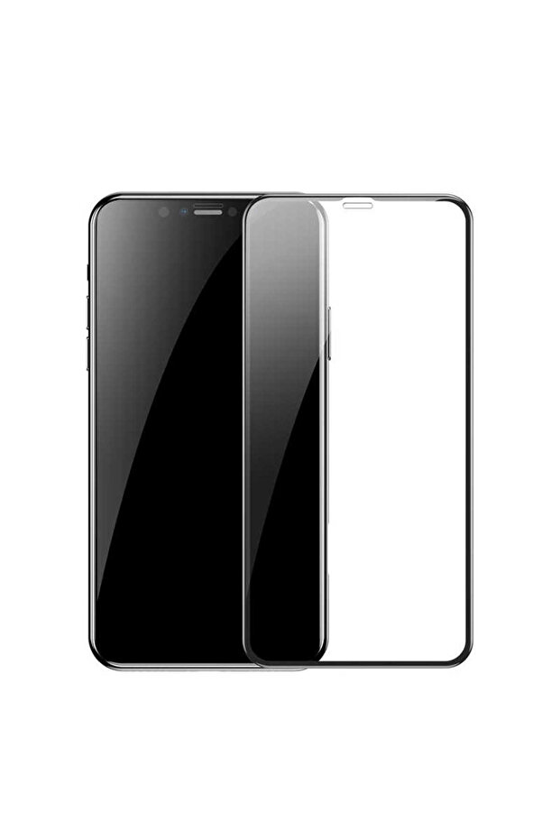 واقي شاشة زجاجي كامل مع حافة قوية متوافقة مع هاتف iPhone 11 Pro Max