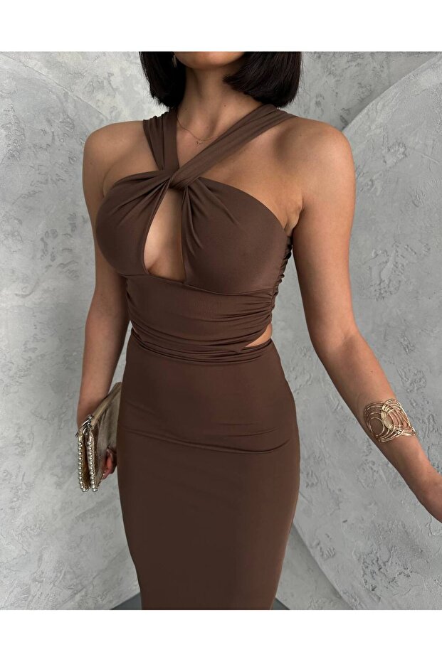 Bella Göğüs Dekolte Elbise - 7