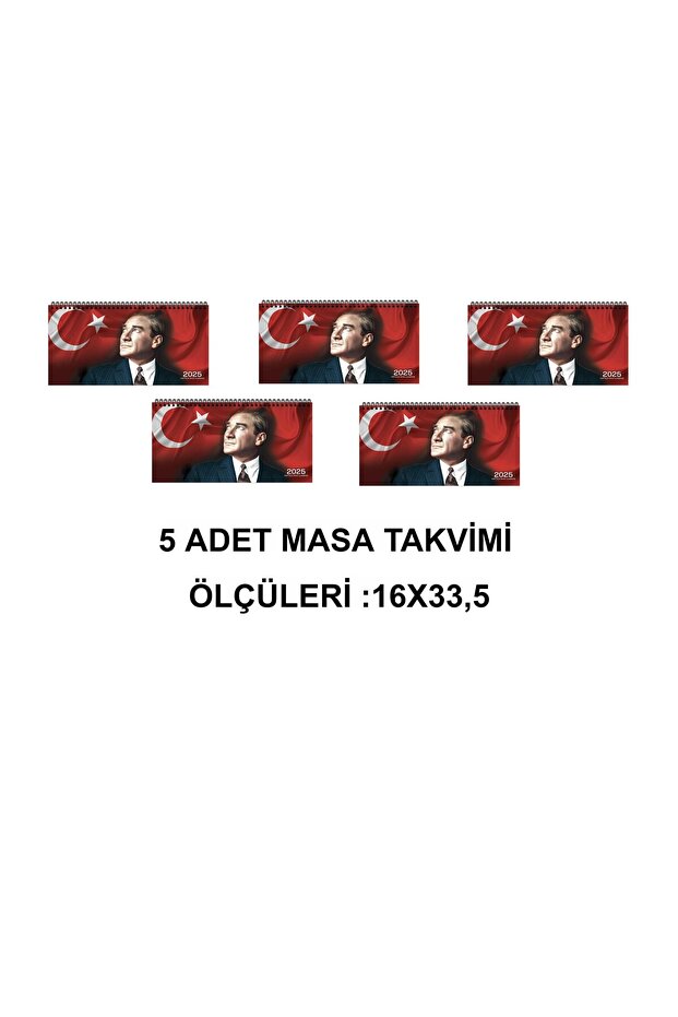 Keskin 2025-Aj-66 16*33,5 Spr.Weekly Desk Agenda-Atatürk (5 Pcs)