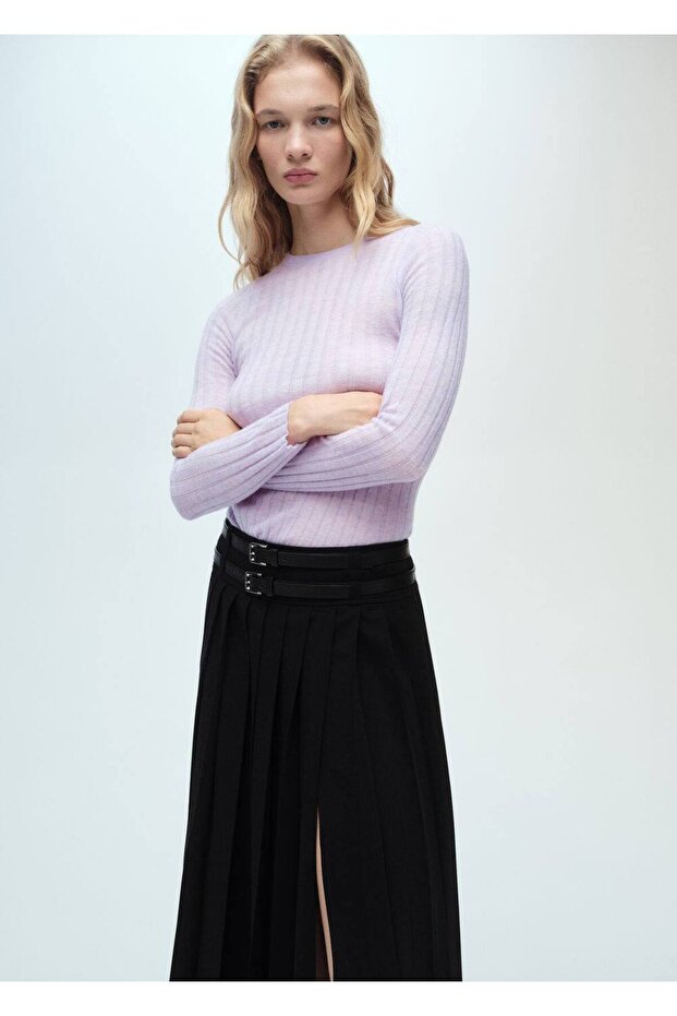 Ripppullover mit Rundhalsausschnitt - 1