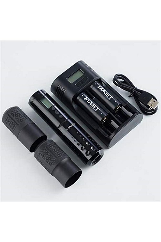 Lancer Kablosuz Dövme Makinesi -değiştirilebilir 2 Adet Pil - Black 3.5 Mm Stroke - 2