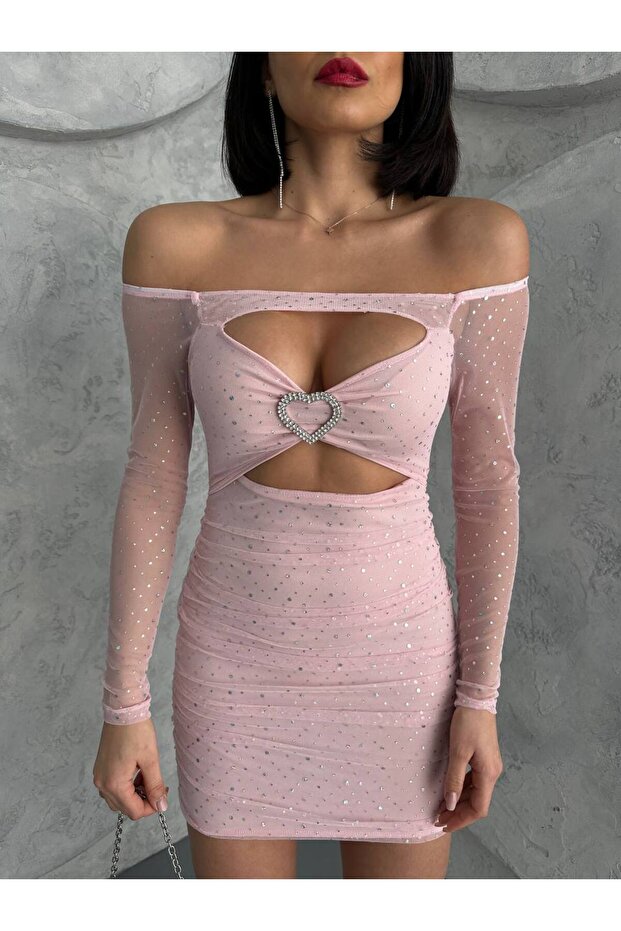 Glitter Elegance Tül Elbise - 3