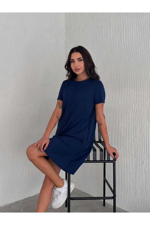 Modal Kumaş Midi Boy  Elbise - 1