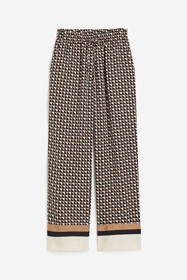 Twill drawstring trousers