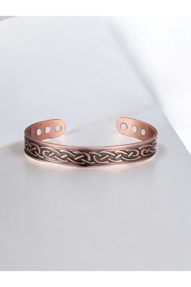 Vintage Breeze Adjustable Magnetic Bronze Bracelet