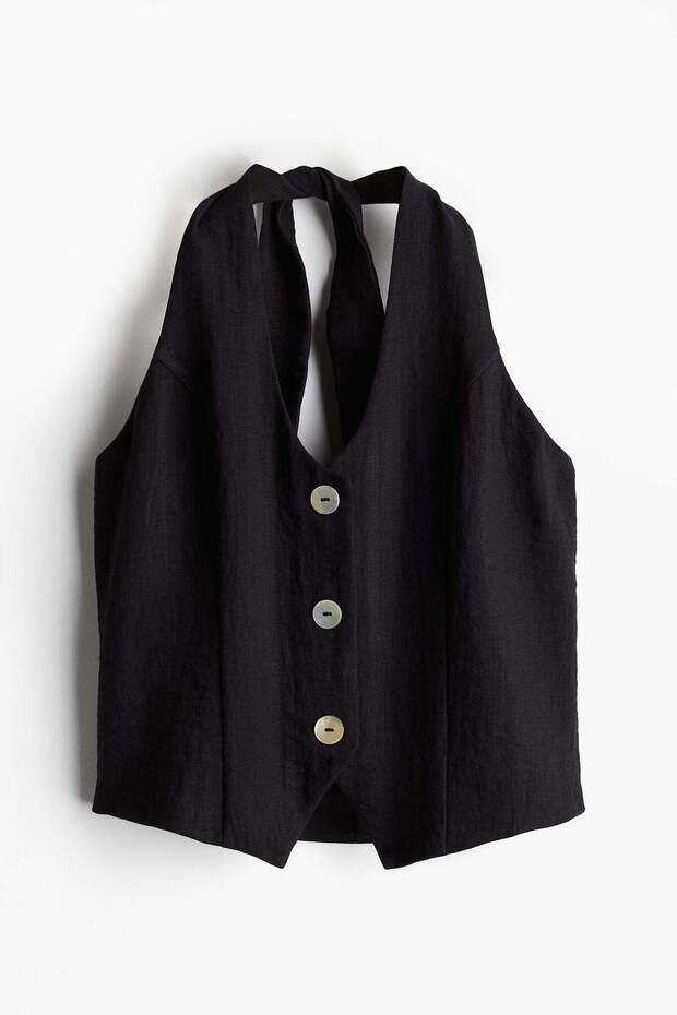 Halterneck suit waistcoat
