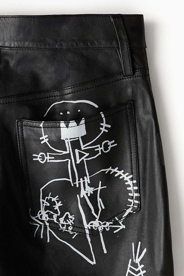 Straight Relaxed Leather trousers