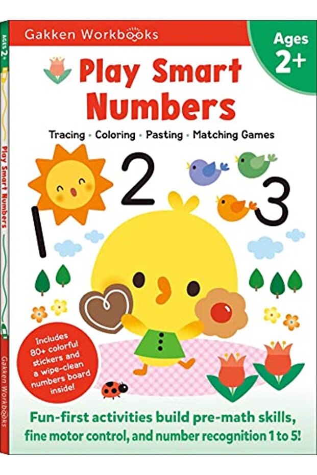 Play Smart Numbers Age 2+: Preschool Activity Workbook with Stickers for Toddler Ages 2, 3, 4: Learn