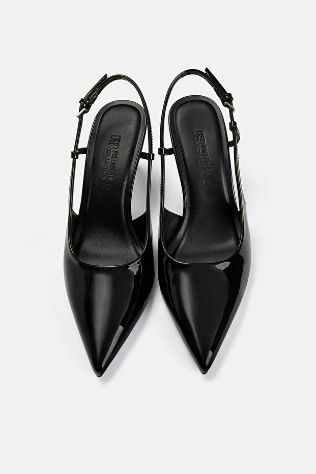 Parlak topuklu ayakkabı - 4