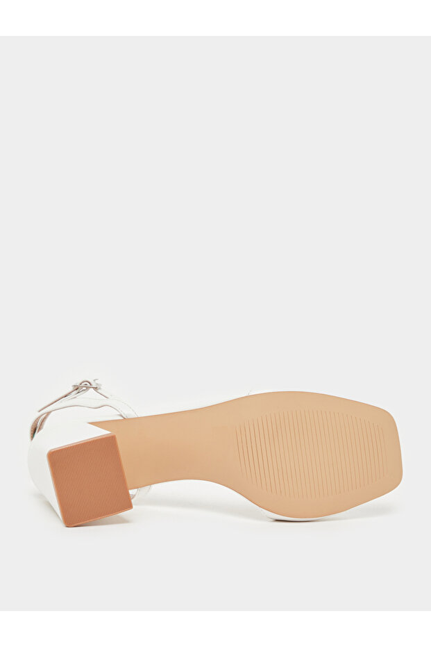 Solid Ankle Strap Block Heel Sandals - 7