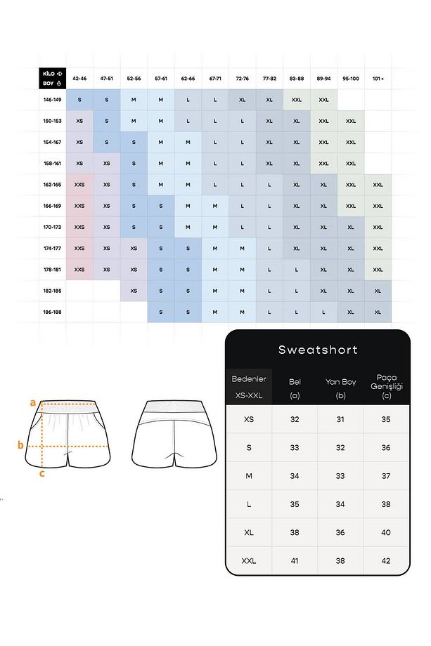 Kestane Bel Lastikli Ayarlanabilir Sweatshort Şort - 7