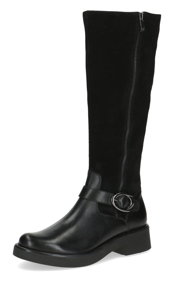 Damen Elegante Stiefel  9-25504-43 Schwarz 019 Black Comb Leder mit CAP Airmotion - 2