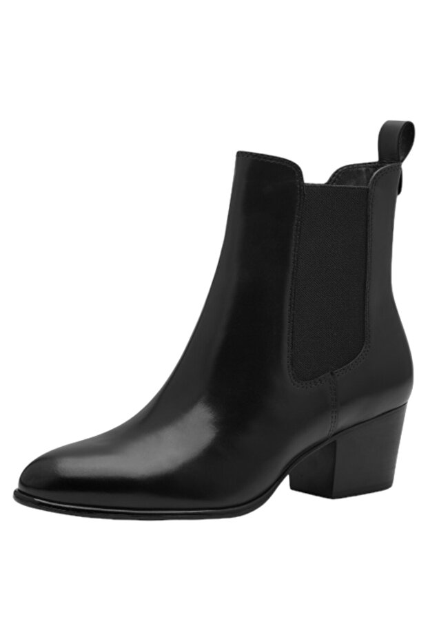 Damen Elegante Stiefelette 1-25365-43 Schwarz 001 Siyah Leder ve DOKUNMATİK - 2