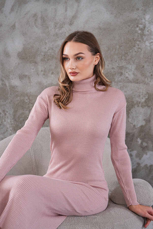 Fitilli Triko Elbise - 5