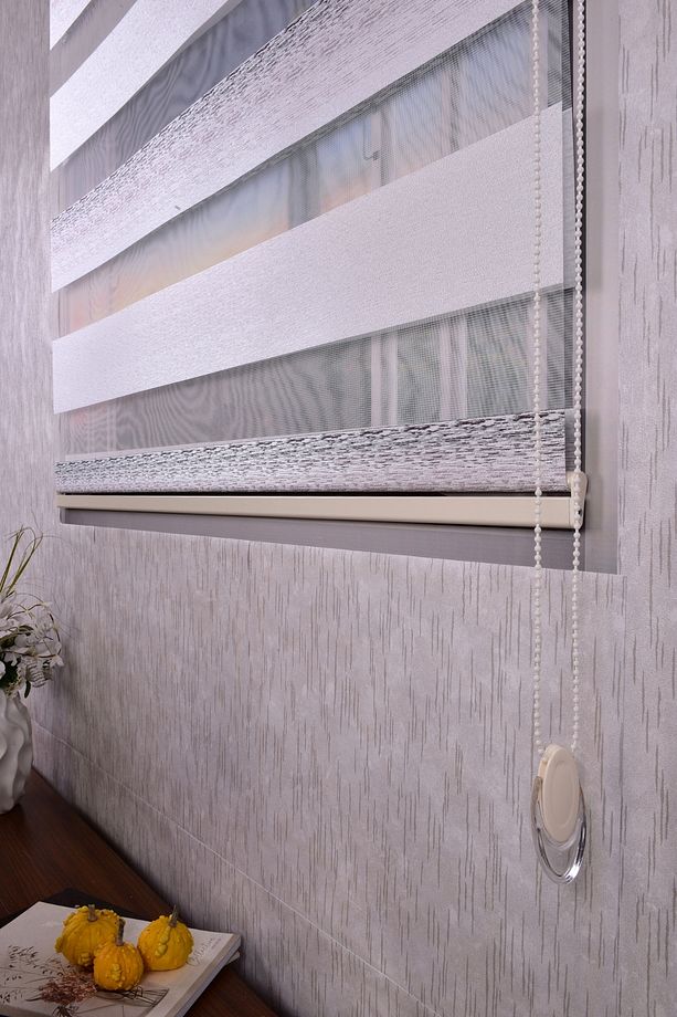 Grej Düz Etek Dilimsiz Ds 11746 V3 Zebra Stor Güneşlik Perde - 5