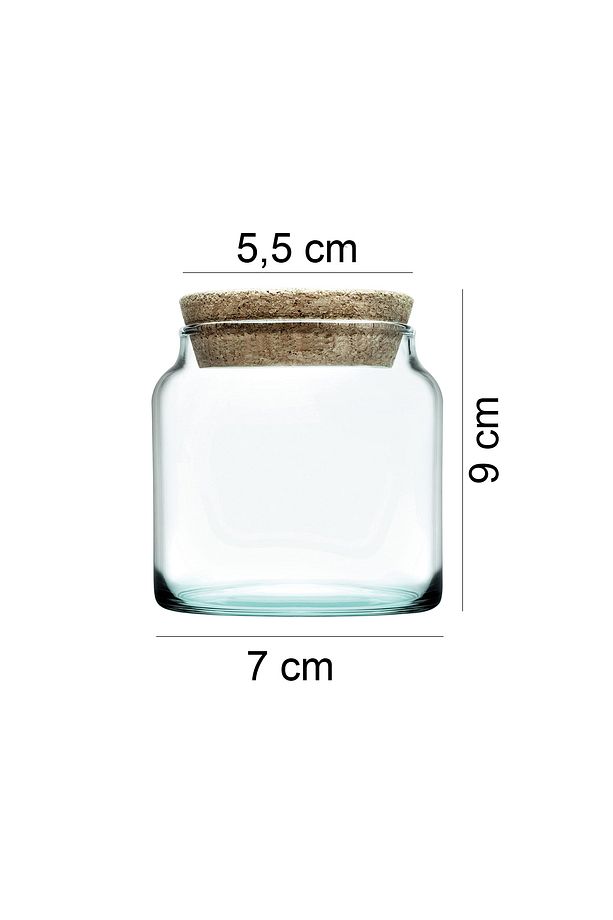12 Adet Tahta Kaşıklı Mantar Kapaklı Küçük Boy Cam Kavanoz Seti 300 ml, Baharatlık, Siyah Etiketli - 4