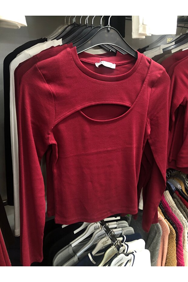 Önü parçalı fitilli dar bluz - 1