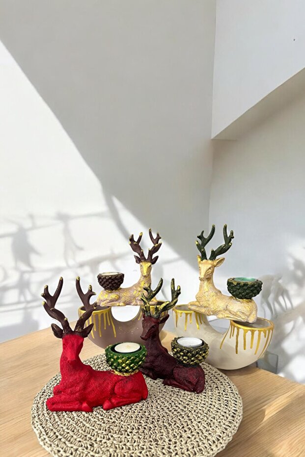 Yılbaşı Geyik Mumluk - 5