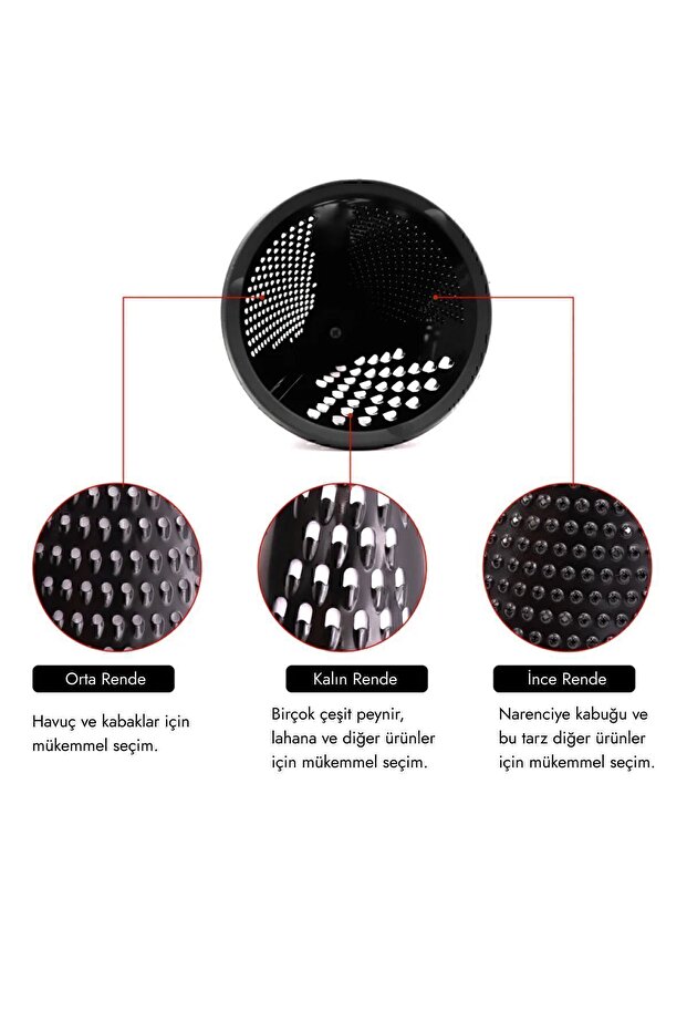 Nicoya 3 Yönlü Paslanmaz Çelik Rende Siyah - 3