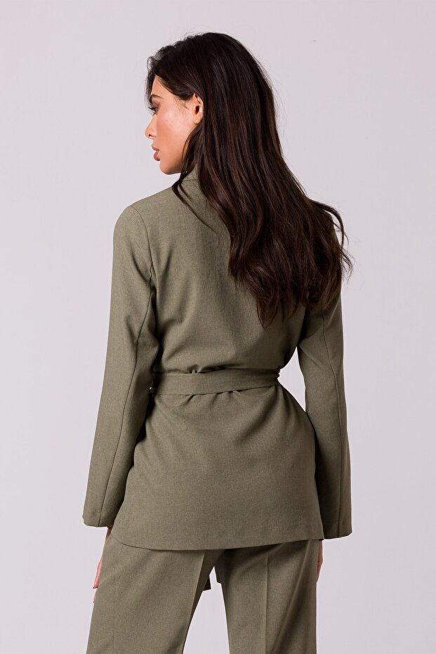 Tie-front blazer without closure - 3
