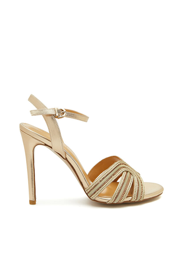 Gold Kadın Deri Sandalet - 2