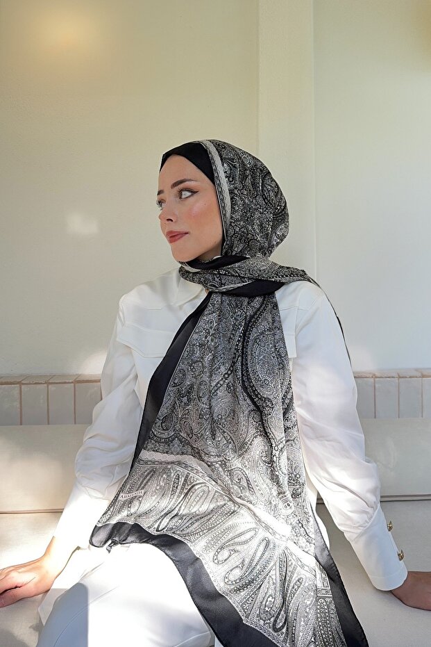 Hülya Pattern Voile Silk Shawl