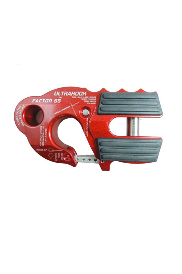 Ultrahook Winch Hook & Shackle Mount Assembly - Red