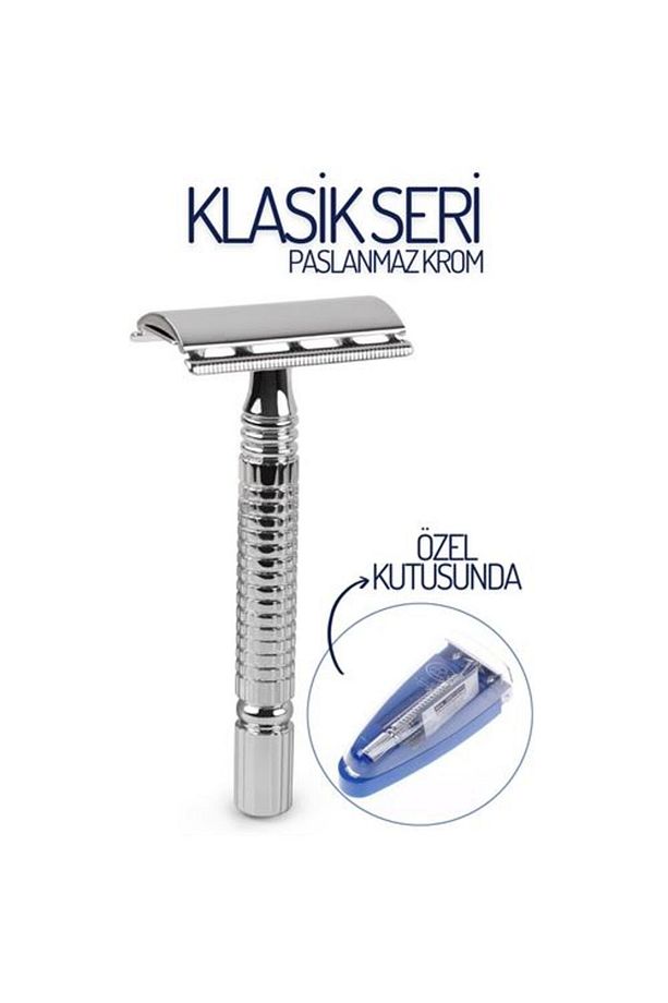 ModaCar Klasik Tıraş Makinesi Üstten Açmalı Paslanmaz Krom - 1