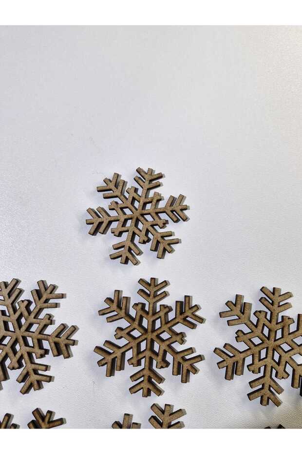 Christmas Snow Ornament Wooden Mdf 10PCS Magnet, Keychain, Paintable 8 cm diameter
