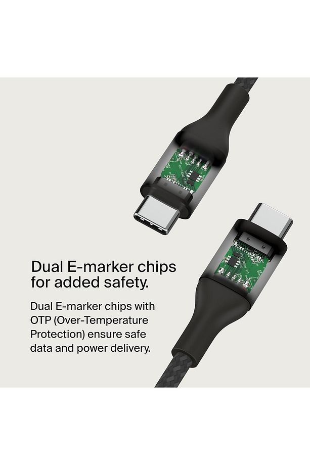Boostcharge Örgülü Usb-c Uyumlu Hızlı Şarj Kablosu 240w Siyah 1 Metre - 2
