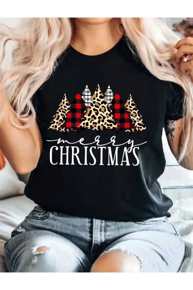 Women's / men's new year's themed red white t-shirt happy new years printed oversize loose new year