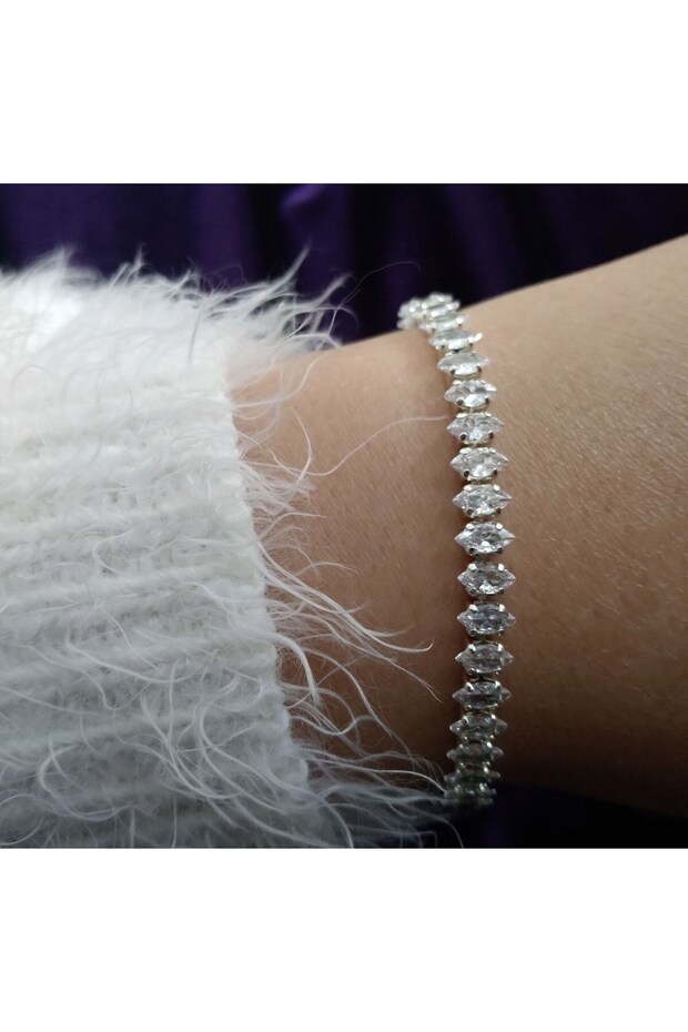 Çelik Full Taşlı - Kadın Bileklik - 1