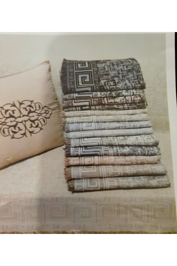Pamuklu 2 Adet Koltuk Örtüsü, , Bursa Dokuma, 220x180 Çok Amaçlı Örtü, Pike, Divan Örtüsü - 6