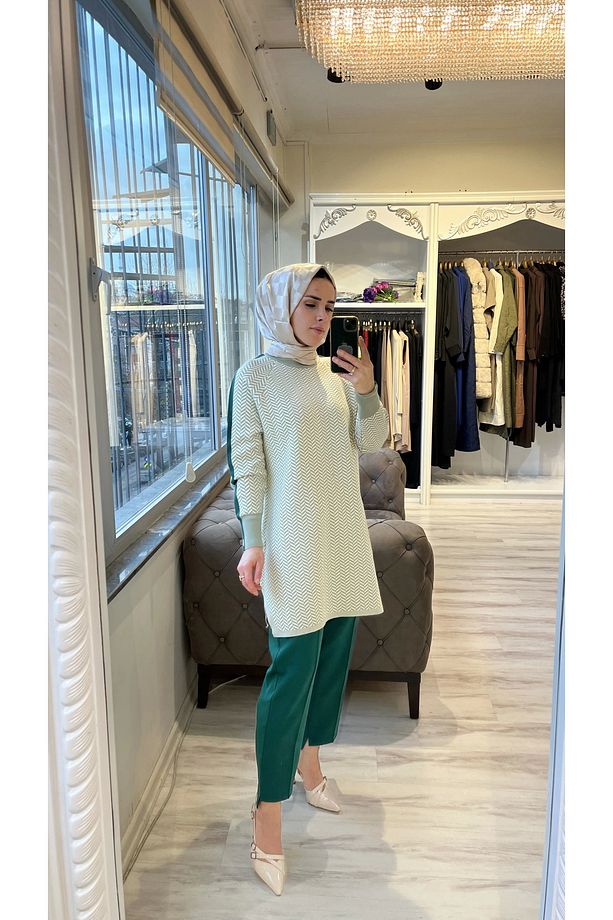 İNVEE 6867 Çağla Triko Tunik - 3