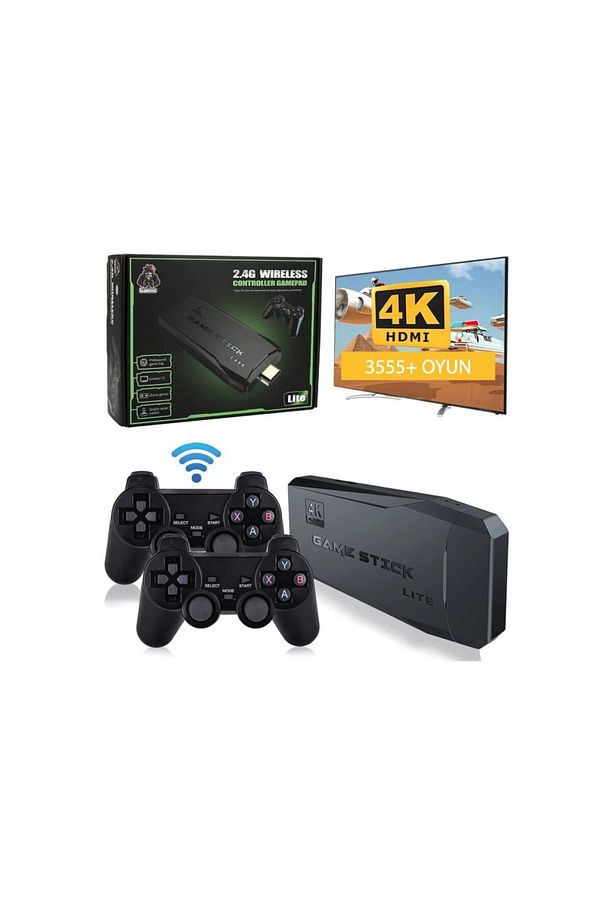 Kablosuz Çift Kol Atari Retro 10000 Oyun Game Stick M8 2.4g Uyumlu - 2