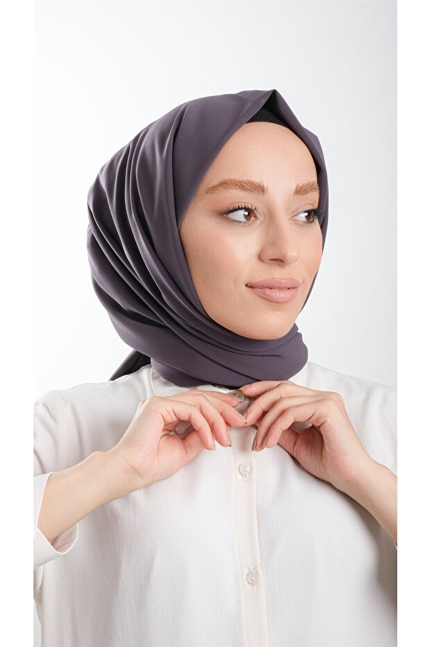 Violet Plain Classic Shawl Medina Silk Plain 202103_21