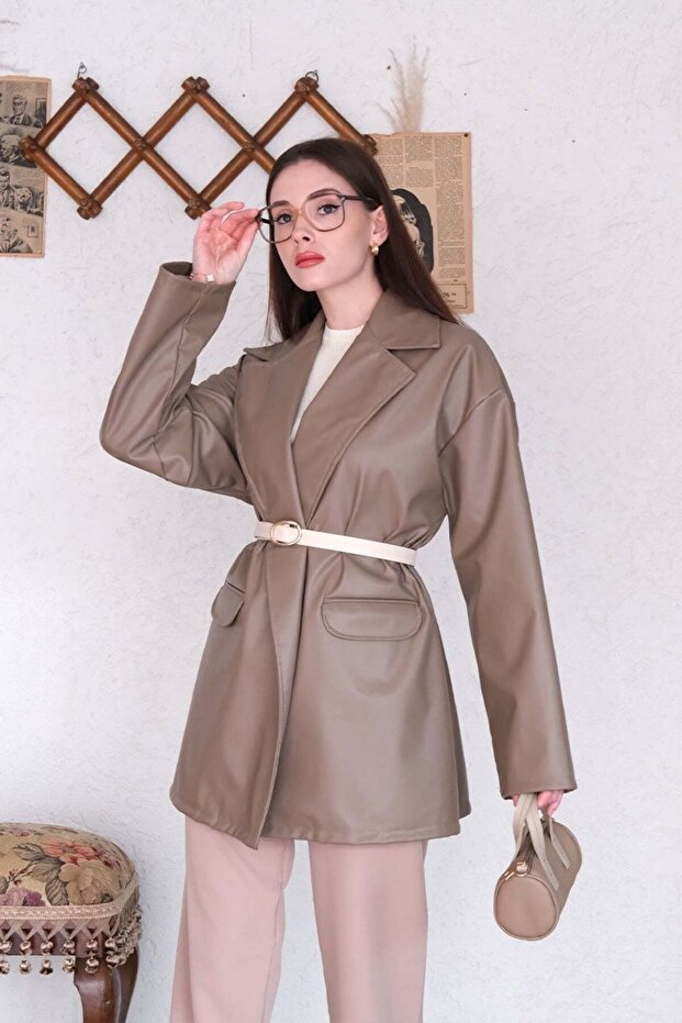 Mink Leather Jacket - 7