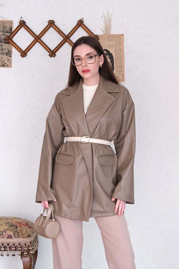 Mink Leather Jacket - 5