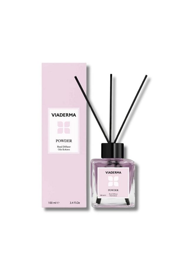 Kare Şişe Pudra Esas Bambu Çubuklu Oda Kokusu 100 ml - 1