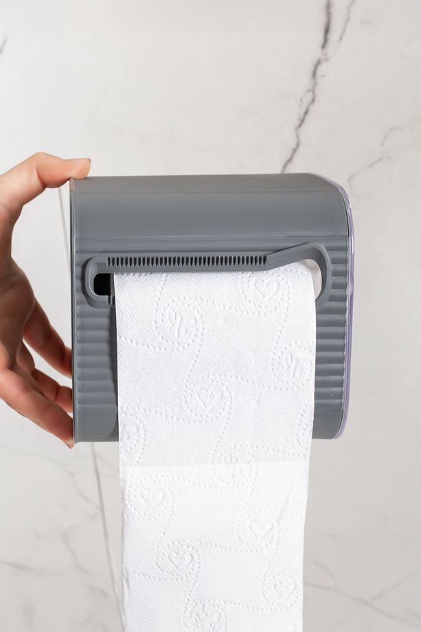 2042 Yapışkanlı Banyo Tuvalet Kağıtlığı Wc Peçetelik Kağıtlık Tutucu Tuvalet Kağıdı Organizeri - 3