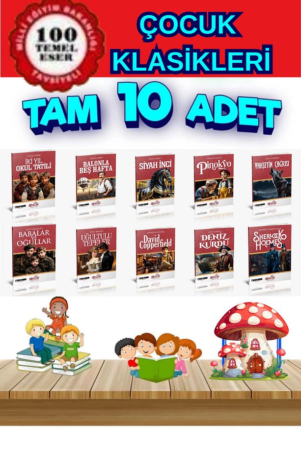 Gönül Neşeli Çocuk Klasikleri 4-5-6 Ve 7.sınıflara Uygun Okumayı Sevdiren 10'lu Hikaye Seti - 1