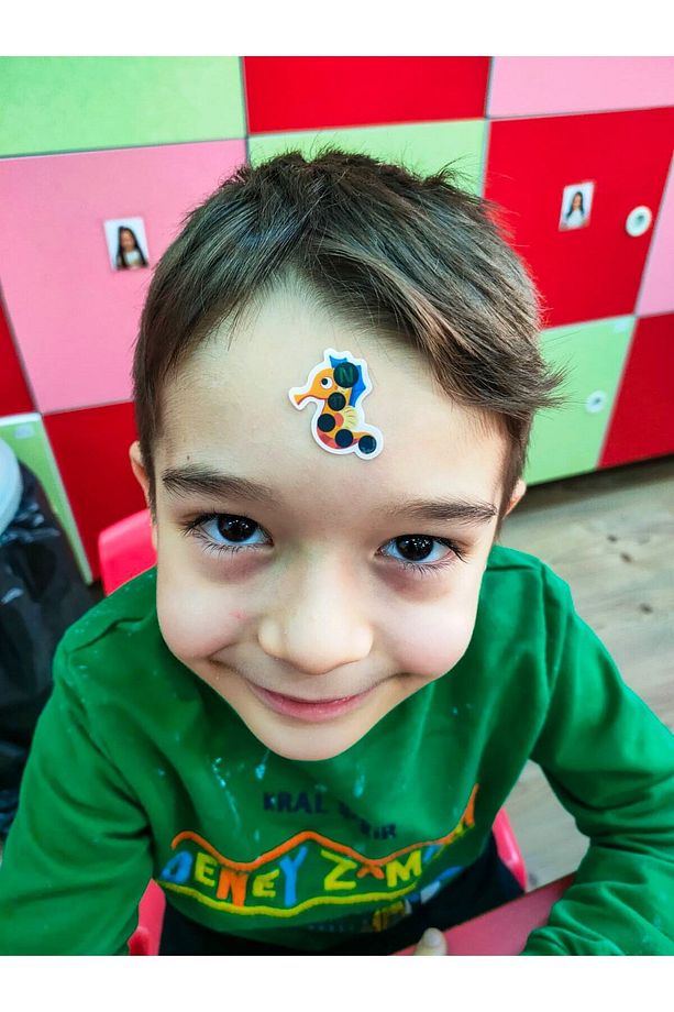 2 Paket Sticker Şeklinde Çocuk & Bebek Için Yapışkanlı Ateş Ölçer - 7