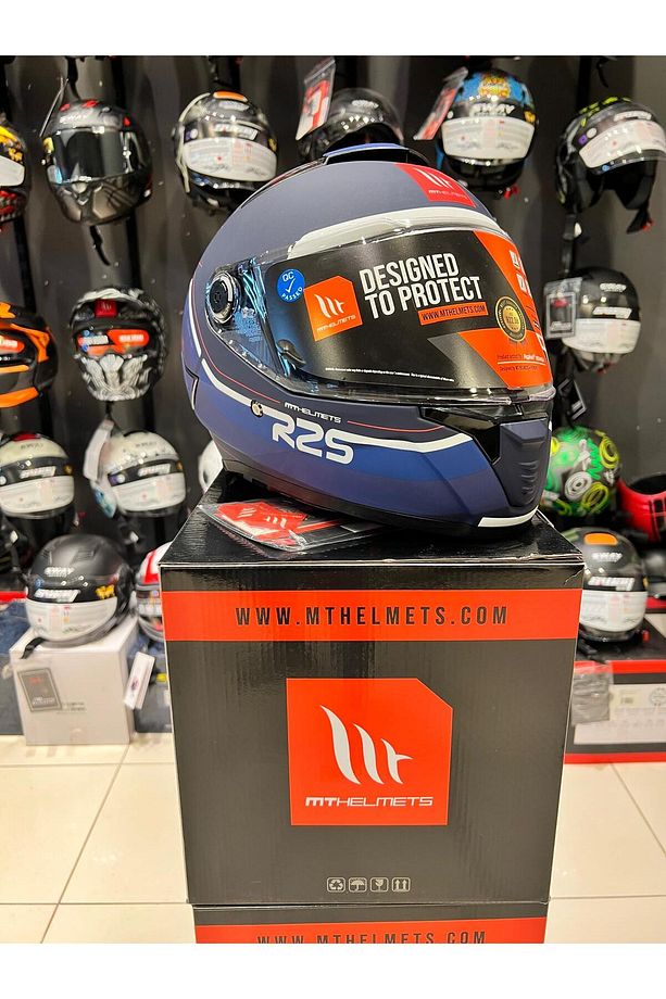 KASK MT FF118SV THUNDER 4 SV R25 C7 MAT MAVİ - 5