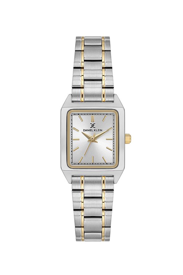 Dkf.2315a Yeni Trend Köşeli Gümüş Gold Bicolor Kadın Kol Saati - 1