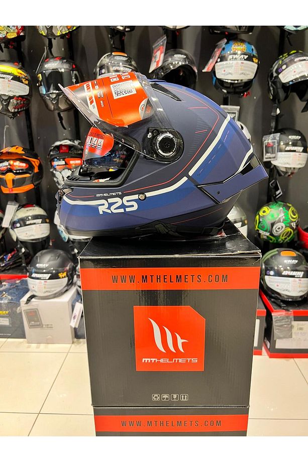 KASK MT FF118SV THUNDER 4 SV R25 C7 MAT MAVİ - 3