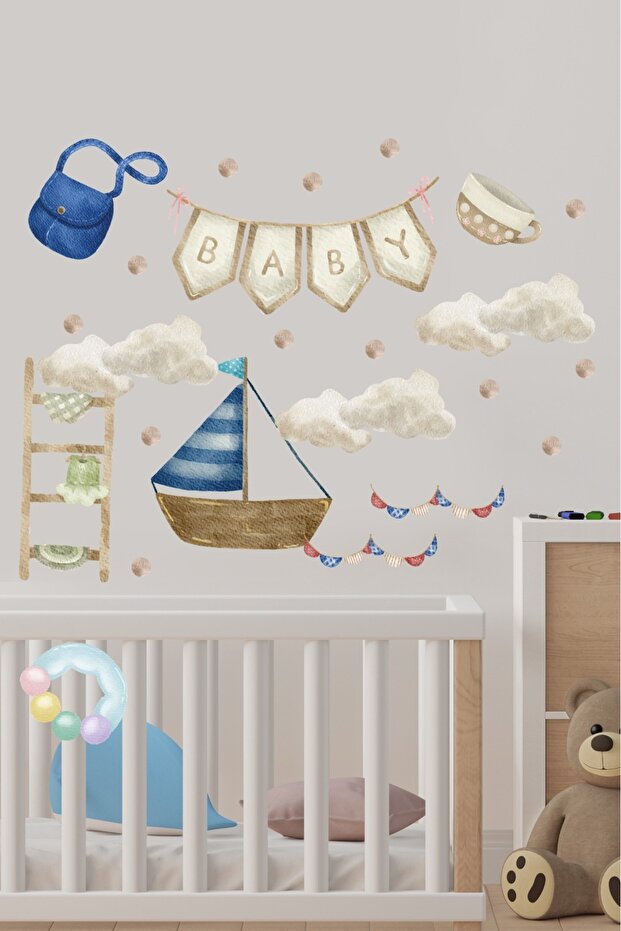 Ship Themed Kids Room Sticker Set