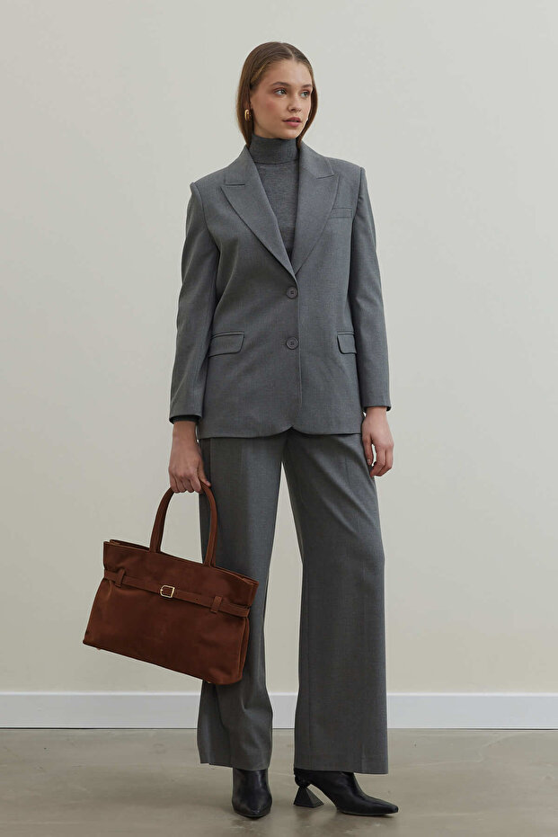 Double Button Jacket - Anthracite - 2