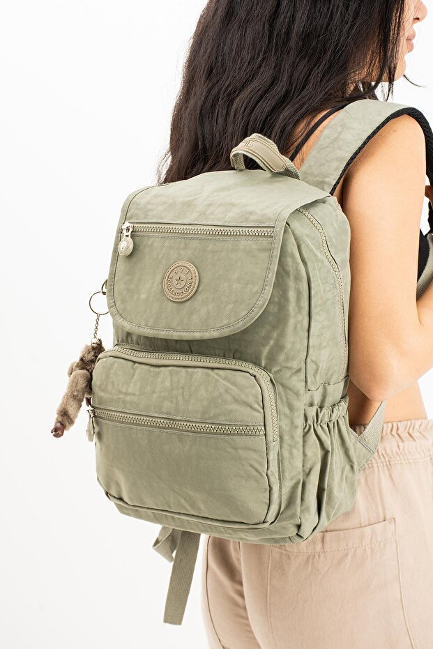Medium Size Ultra Light Backpack - Multi-Pocket, Mink (Model: 571-4A)