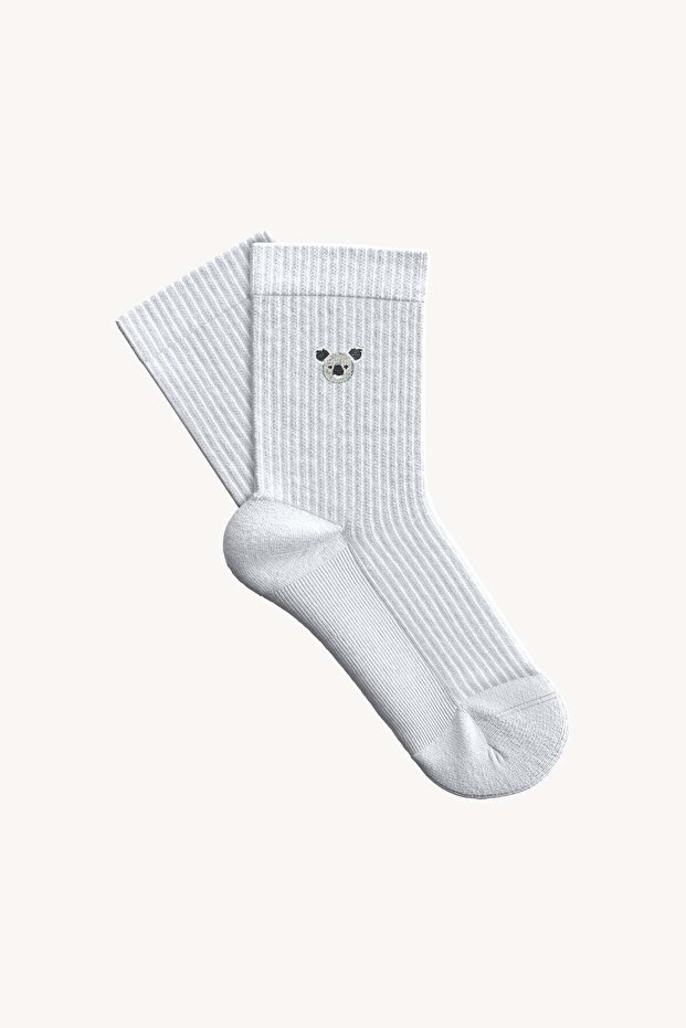 Koala Towel Socks - White - 1
