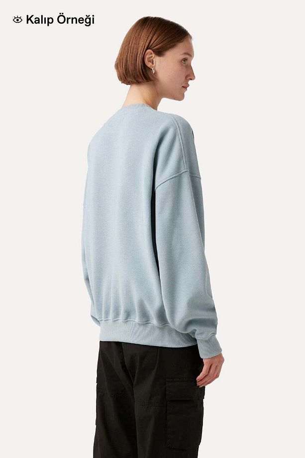 Yavru İmparator Penguen Super Soft Oversize Sweatshirt - Mor - 5
